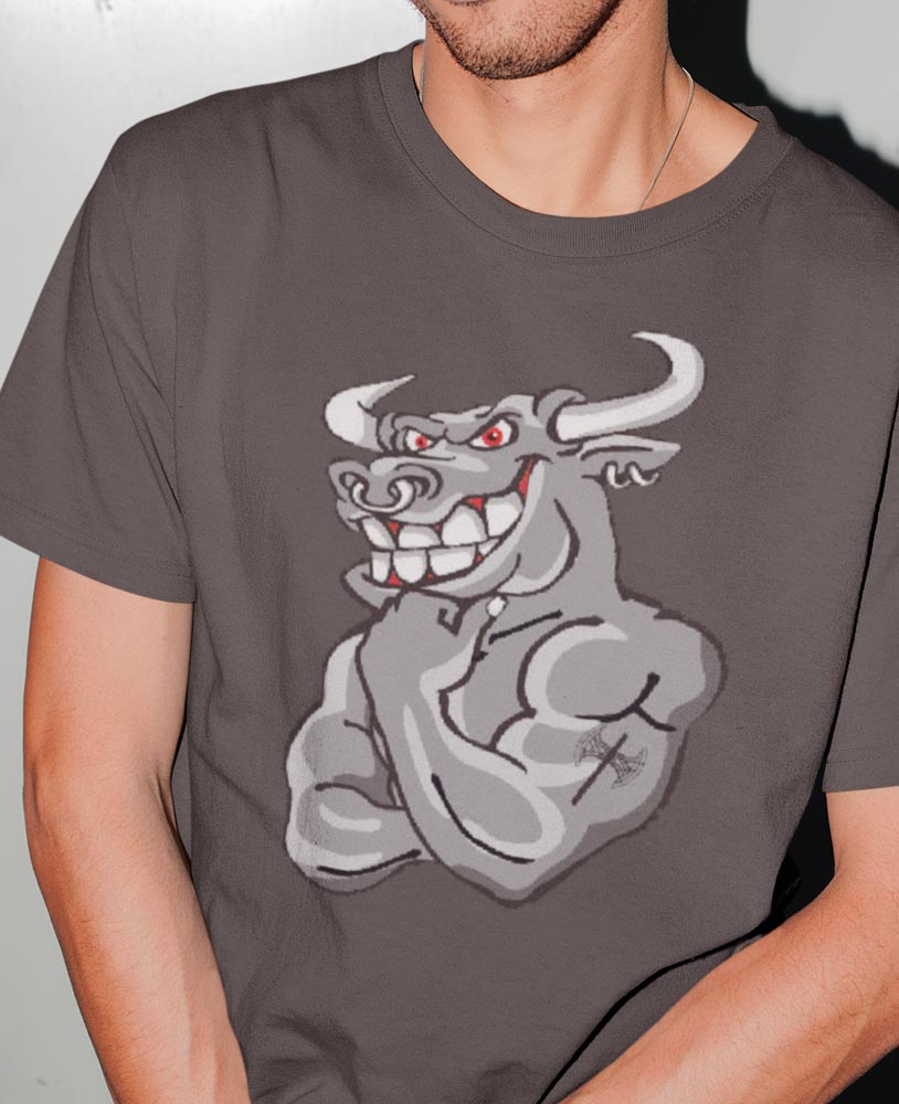 T-shirt FRUIT OF THE LOOM με στάμπα bull